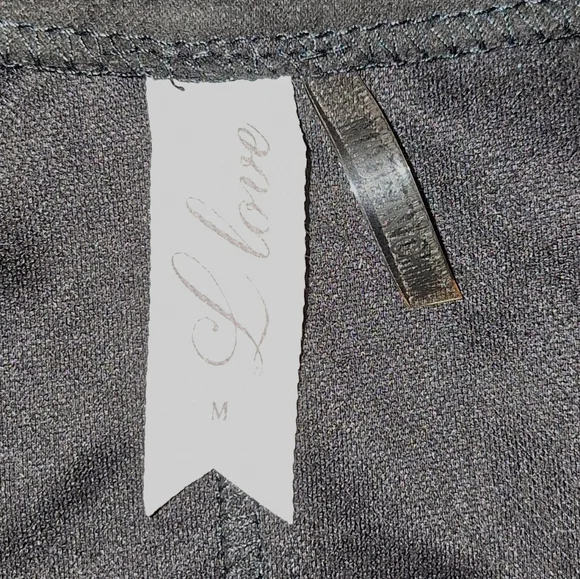 L Love vegan black suede skirt sz medium *K - Picture 7 of 9